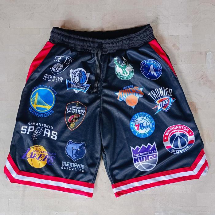 Gambar MYS Celana Basket/Jersey Basket/ celana olahraga/ NBA TEAMS LOGO MYS - L dari Mayasari-seller undefined Tokopedia