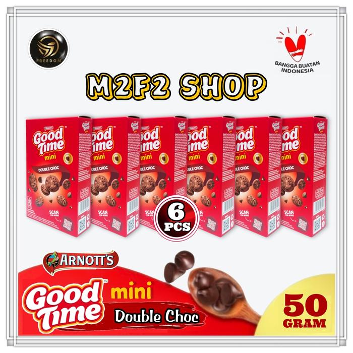 Gambar Good Time MINI Double Choco Cips Cookies | Kukis Cokelat - 50 gr (Harga 6 Pcs) dari M2F2 Shop - Paseban undefined Tokopedia