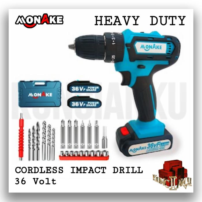 Gambar mesin bor baterai impact drill 36volt monake cordless drill bor batre cordless impact drill 36v dari Kunciankuu undefined Tokopedia