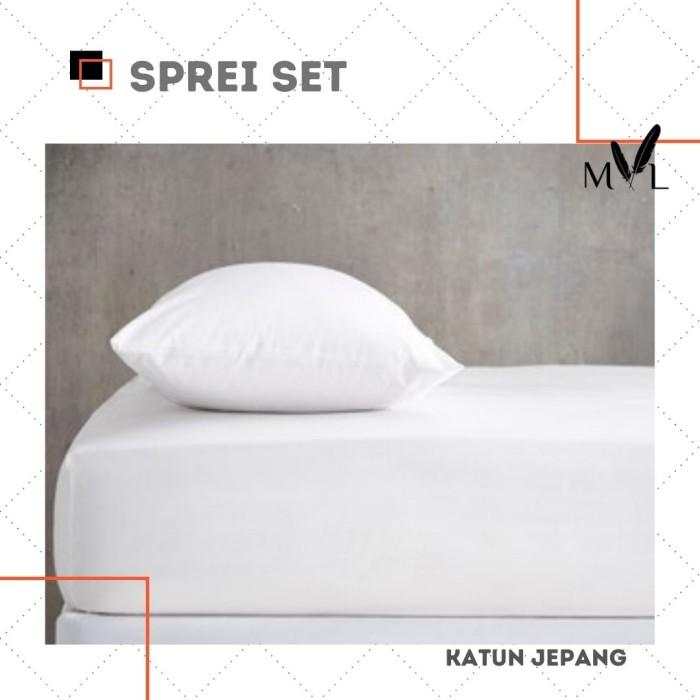 Gambar SPREI SET Katun Jepang 180 cm by Marvelo - Putih dari Marvelo Bedding undefined Tokopedia