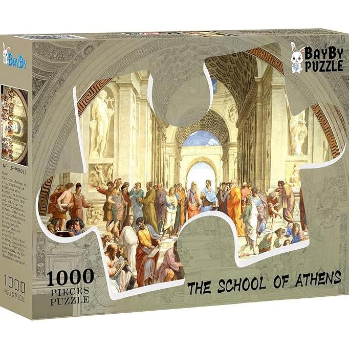 Gambar BaybyRaphael The School Of Athens Jigsaw Puzzles 1000 Piece Puzzle Adults 1000 Piece Plastic Jigsaw Puzzle No Dust Art Puzzle 29.5X19.7 Oil Painting Puzzle Difficult Challenging Puzzle dari Masuk Markett undefined Tokopedia