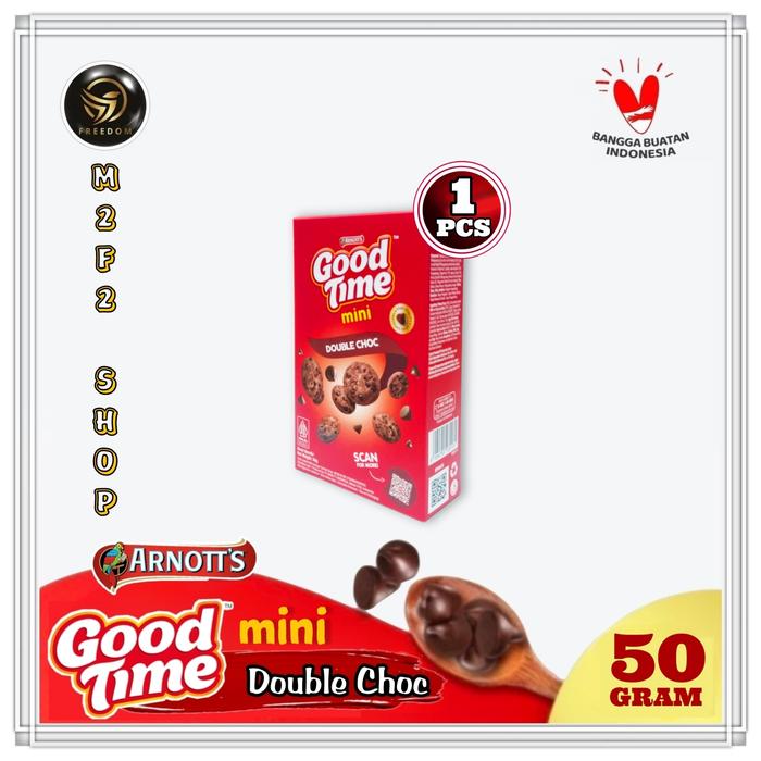 Gambar Good Time MINI Double Choco Cips Cookies | Kukis Cokelat - 50 gr (Harga Satuan) dari M2F2 Shop - Paseban undefined Tokopedia