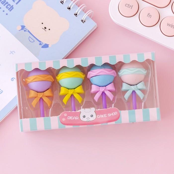 Gambar Penghapus Karet Isi 4 Pcs Hapusan Set Lucu Bentuk Es Krim Alat Tulis - LOLIPOP dari Mynoona Toona undefined Tokopedia
