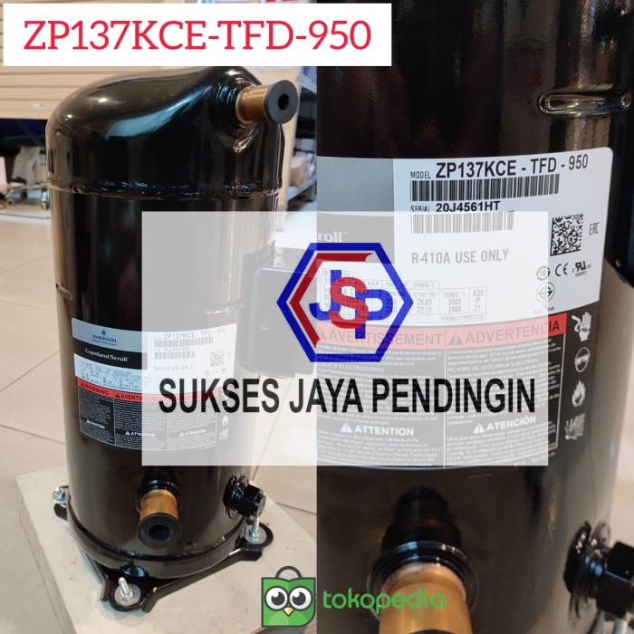 Jual Compressor Copeland ZP137KCE-TFD-950 R410a / Kompresor ZP137KCE ...