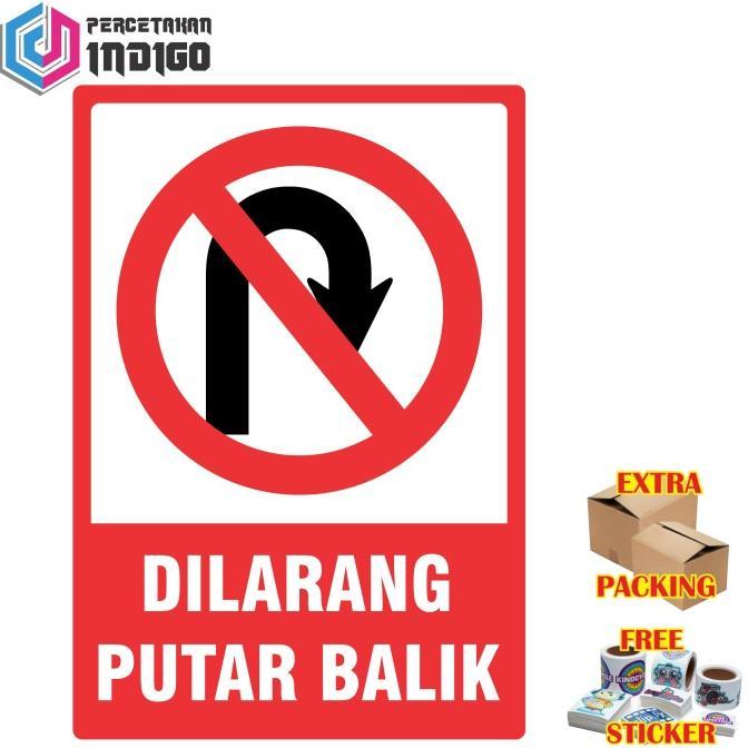Gambar PLAT ALUMUNIUM RAMBU DILARANG PUTAR BALIK - 30x40 dari ISTANA KERTAS' undefined Tokopedia