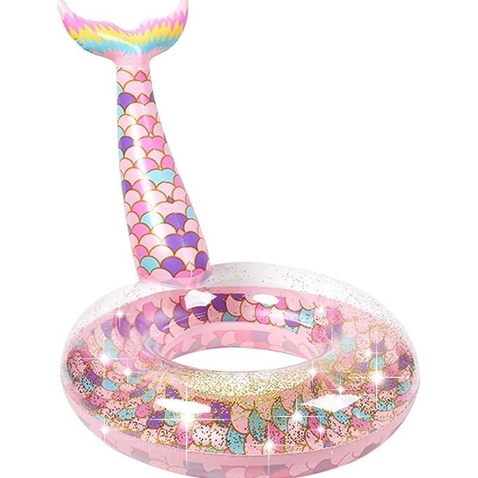 Gambar Ginkago Pool Floats Inflatable Swimming Rings Mermaid Tail Tubes Glitters Water Party Summer Beach Kids And Adults dari zhafira333 undefined Tokopedia