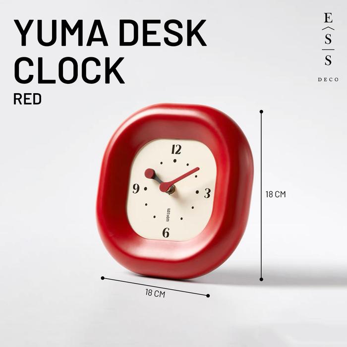 Gambar Yuma Desk Clock // Rumah Tangga // Dekorasi // Jam Meja // Lucu - Red dari Essdeco undefined Tokopedia