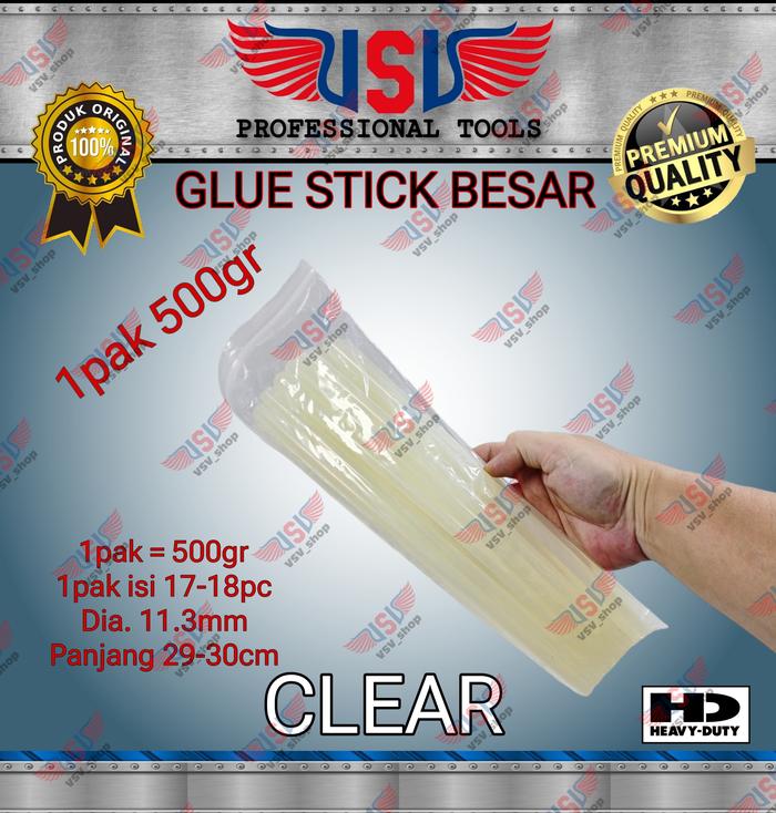 Gambar VSV Lem Stik Besar Glue Stick Isi Ulang lem Tembak Besar Bening 11.3mm SATUAN - 500GR dari VSVShopnew undefined Tokopedia