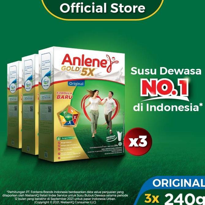 Gambar RB Anlene Gold 5X Susu Bubuk Original 3 x 240g-Tulang, Sendi & Otot dari Roda Berkah ID Store undefined Tokopedia