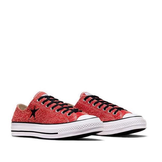 Jual Converse x Stussy Chuck 70 Ox Shoes - Poppy Red - Poppy Red