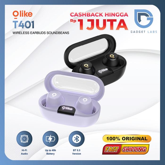 Promo Olike T401 TWS Wireless Bluetooth Earbuds Earphone Garansi