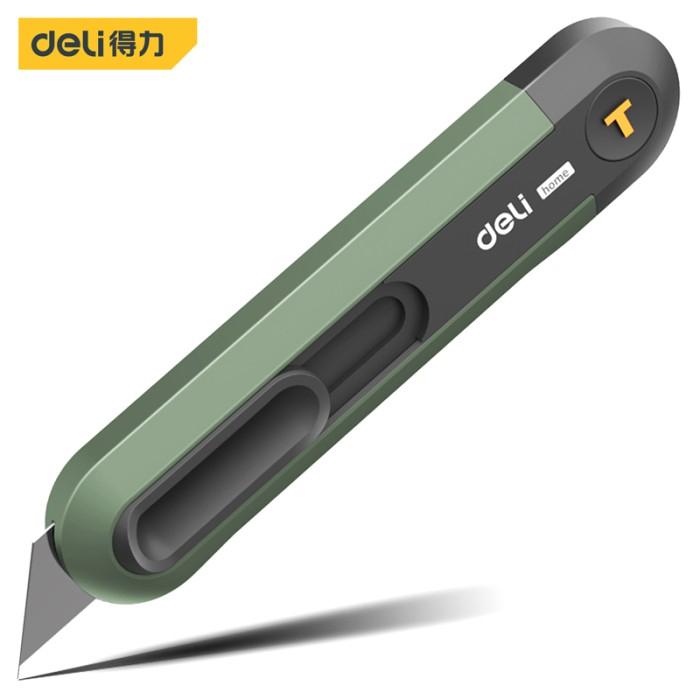 Gambar DELI Pisau Cutter Auto Retract ABS T Shape Blade SK2 - HT4008 - Hijau-HT4008L dari AinWare undefined Tokopedia