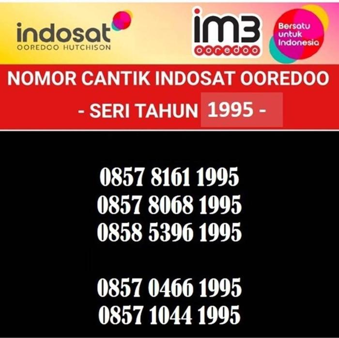 Gambar im3 ooredoo 4g plus kartu perdana nomor cantik seri tahun indosat 1995 - 110rb dari nomercantikrio undefined Tokopedia