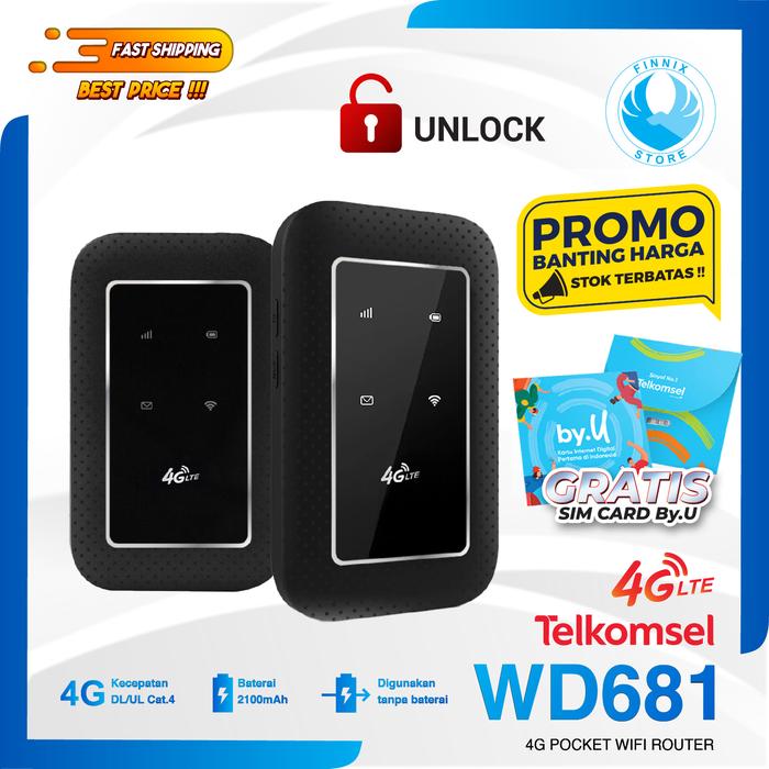 Gambar Modem Mifi Wifi Telkomsel Unlock All Operator JIO WD681 - WD681 dari Finnix Store undefined Tokopedia