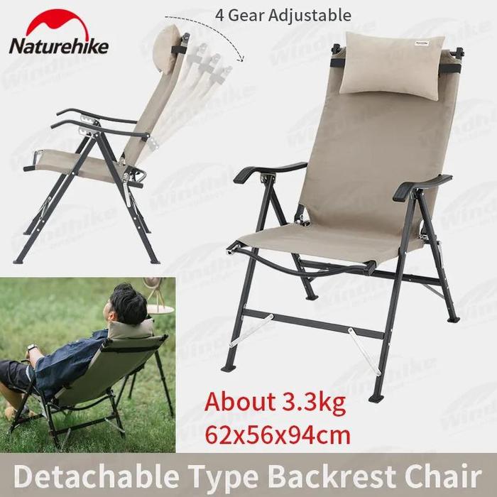 Gambar Naturehike TY10 Outdoor Portable Camping Chair 4 Gear Adjustable dari Klaytn undefined Tokopedia