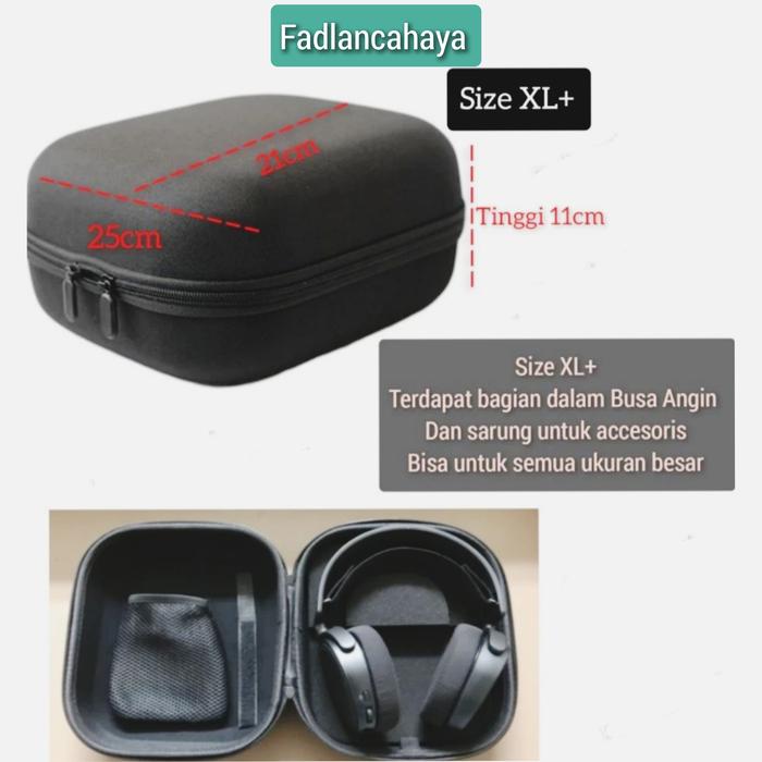 Gambar Hard Case Headphone slim for ATH Steelseries Sony JBL - Case Size XL+ dari fadlancahaya undefined 4 Tokopedia
