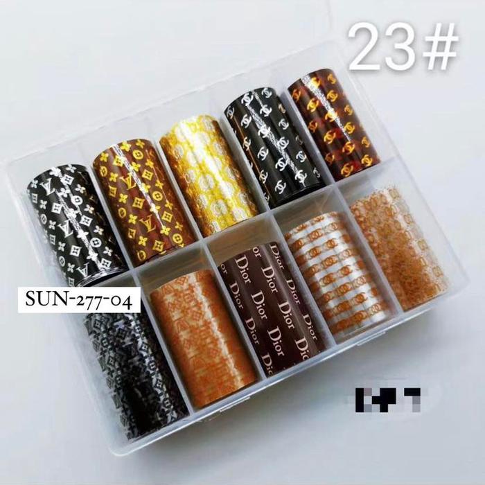 Gambar STICKER STIKER FOIL 70CM PERMOTIF (BOX/10MOTIF) - 4 dari Sun Nailbar undefined Tokopedia