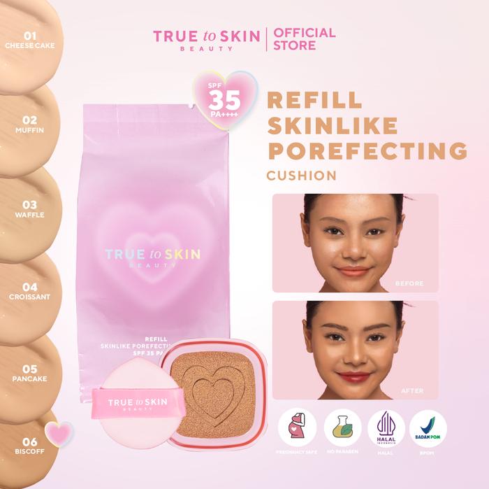 Gambar True to Skin - Skinlike Porefecting Cushion SPF 35PA+++ - Refill-Biscoff dari True to Skin undefined Tokopedia