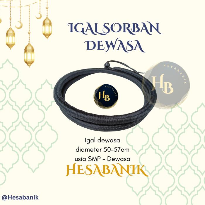 Gambar Igal Dewasa / Igal sorban / ikat sorban kepala / igal sorban arab - iga dewasa saja dari hesabanik undefined Tokopedia