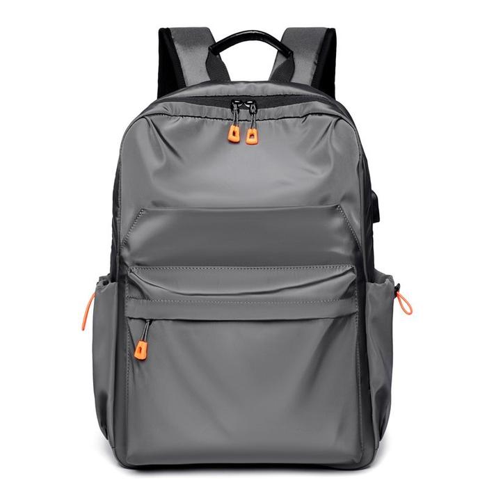 Gambar Techdoo Tas Ransel Pria Tas Backpack Traveling Port USB Simple Tas Sekolah Cowok TR435 - Abu-abu dari Techdoo undefined Tokopedia