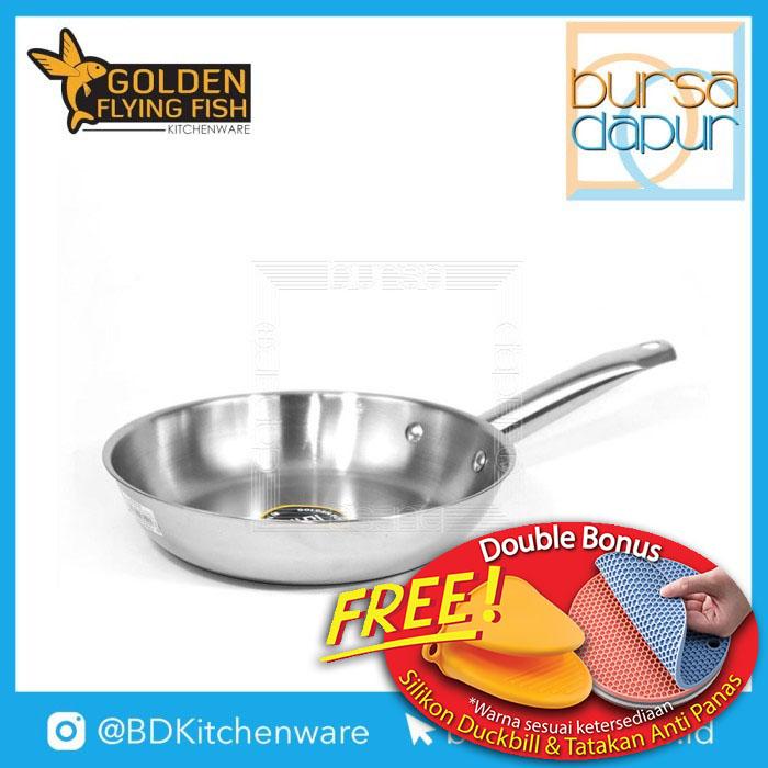 Gambar Golden Flying Fish Stainless Steel Fry Pan Hardened 20 cm (STFP0220) - 20 cm dari Bursa Dapur Mall undefined Tokopedia
