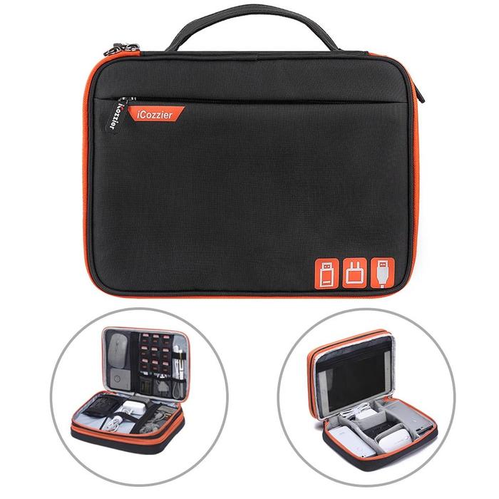 Gambar iCozzier Double Layer Electronic Accessories Storage Bag Travel Large dari BlissMark undefined Tokopedia