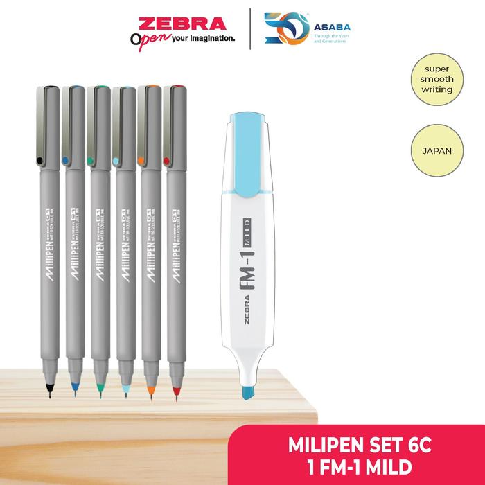 Gambar Zebra Paket Alat Tulis Milipen/ Stationery Set dari Asaba Stationery undefined Tokopedia