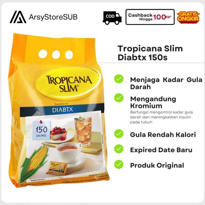 Gambar RB TROPICANA SLIM DIABTX 150 SACHET - 1 pcs dari Roda Berkah ID Store undefined Tokopedia