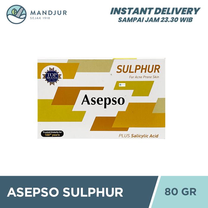 Gambar Asepso Sulphur 80 Gram - Sabun Batang Antiseptik dari Apotekmandjurofficial undefined Tokopedia
