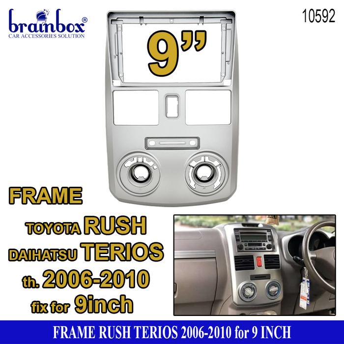 Gambar Frame Head Unit Rush Terios 2006-2017 9 Inch Bingkai Panel TV Mobil - 2006-2010 dari Brainbox Car and Home Kota Batam Tokopedia