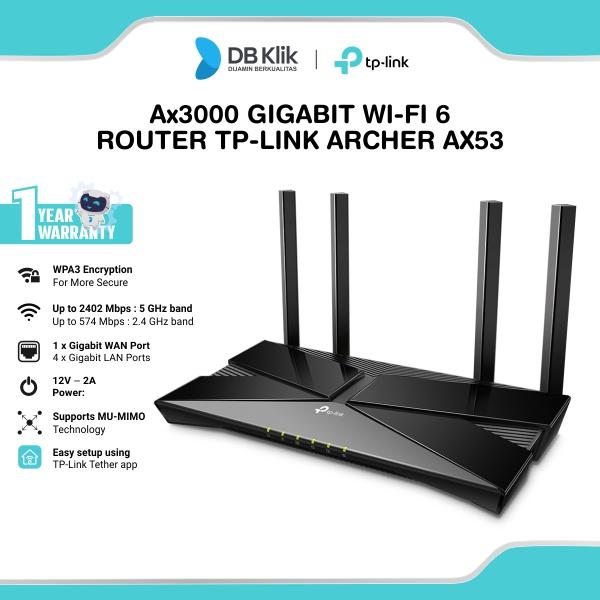 Gambar Router Tp-Link Archer AX53 AX3000 Dual-Band Gigabit Wi-Fi 6 dari DBKlik Indonesia undefined Tokopedia