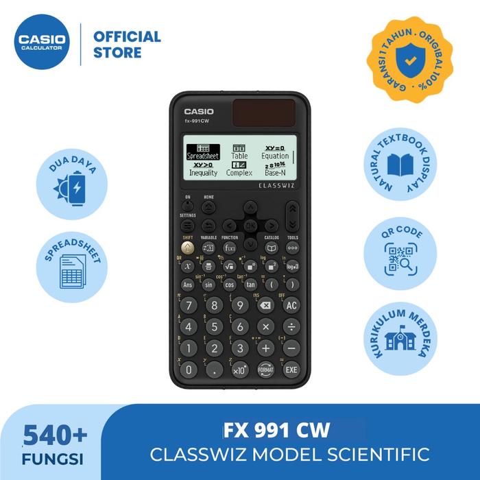 Gambar Kalkulator Ilmiah Sekolah/Kampus Casio Scientific FX-991CW - Black dari Asaba Stationery undefined Tokopedia