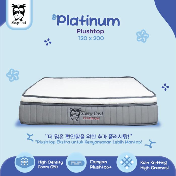 Gambar SLEEP OWL  Matras Kasur Busa Platinum Plushtop 120 x 200 Full set - Matras Only, 120 dari Sleep Owl Springbed undefined Tokopedia