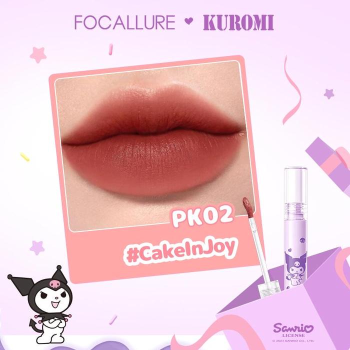 Gambar FOCALLURE X Sanrio #CakeInJoy Mousse Blur Velvet Tint Velvet Matte Lightweight High Pigmented Silky L33 - PK02 dari FOCALLURE STORE_NEW undefined Tokopedia