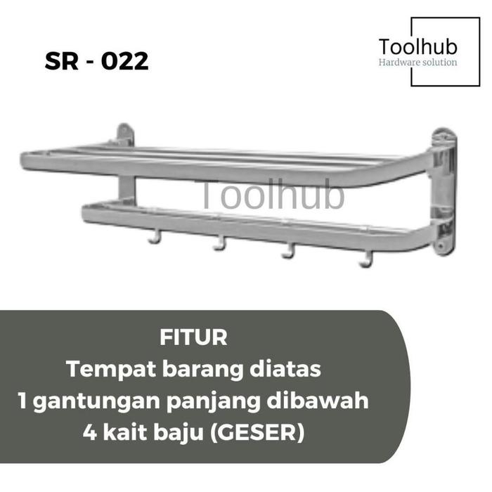Gambar RAK HANDUK MODEL TERLENGKAP | GANTUNGAN BAJU | RAK HANDUK + GANTUNGAN - SR-022 dari Basyarah Arrahman undefined Tokopedia