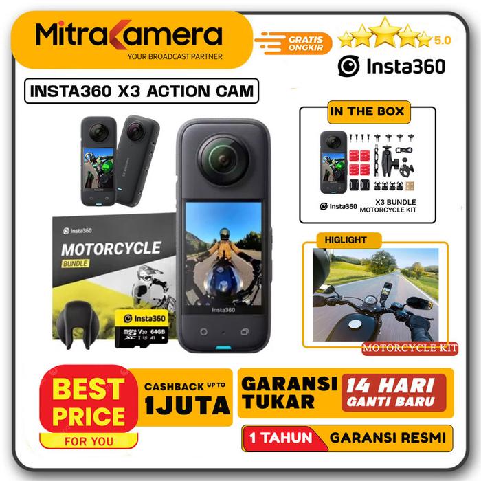 Gambar Insta360 X3 Camera Motorcycle Bundle Kit - STANDARD dari Mitrakamera undefined Tokopedia