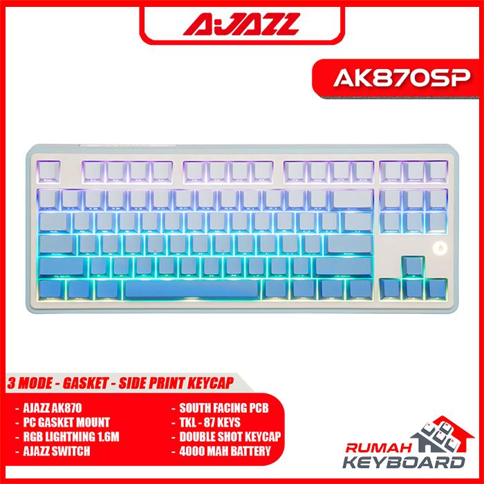 Gambar MECHANICAL KEYBOARD - AJAZZ AK870 SP - TKL 87 KEYS - SIDE PRINT - 3 MODE - BLUE SP dari Rumah-Keyboard Kota Administrasi Jakarta Barat Tokopedia