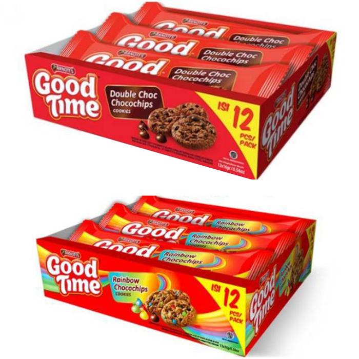 Gambar Good Time 4+1 Cookies Biskuit 26.5G 1 Box Isi 12 Sachet All Variant - DoubleChoco dari Arefa Shop_NEW undefined Tokopedia