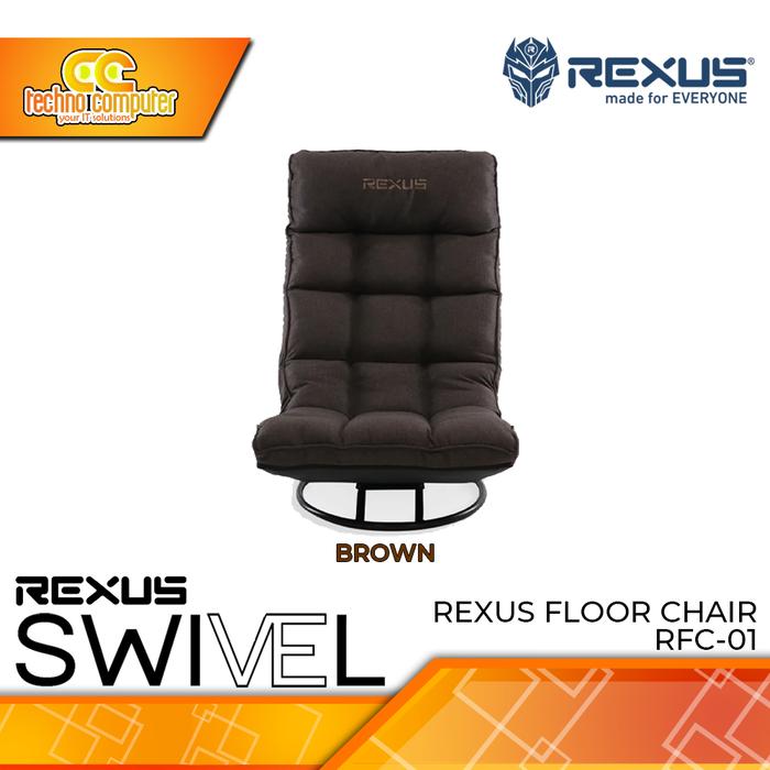Gambar KURSI GAMING FLOOR REXUS SWIVEL RFC-01 GAMING FLOOR CHAIR - Cokelat dari Techno Computer Bali undefined Tokopedia