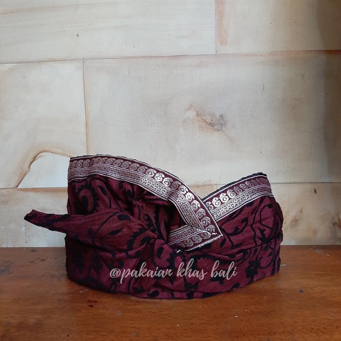 Gambar UDENG BALI/UDENG BATIK/UDENG KASMIR - Maroon dari Pakaiankhasbali undefined Tokopedia