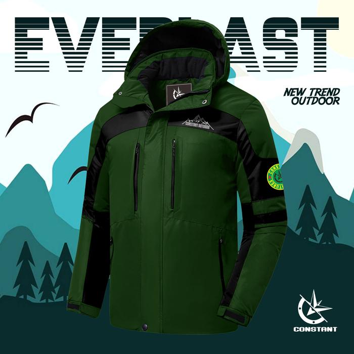 Gambar Jaket Gunung Pria Outdoor Waterproof Anti Air Original Constant Everlast - EVERLAST ARMY, XL dari CONSTANT ADVENTURES undefined Tokopedia
