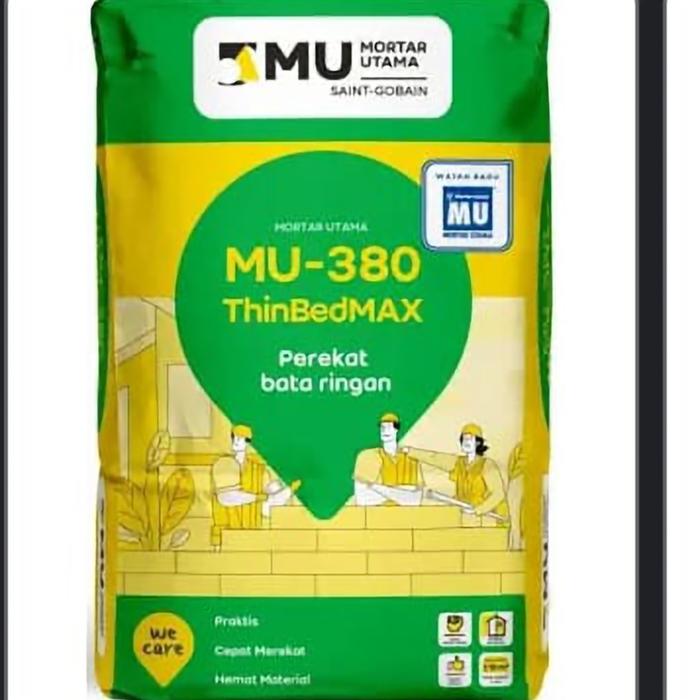 Gambar MU-380 ThinBedMAX/Mortar/Semen Perekat Bata Ringan@40 kg Gojek/Grab dari Betishops undefined Tokopedia
