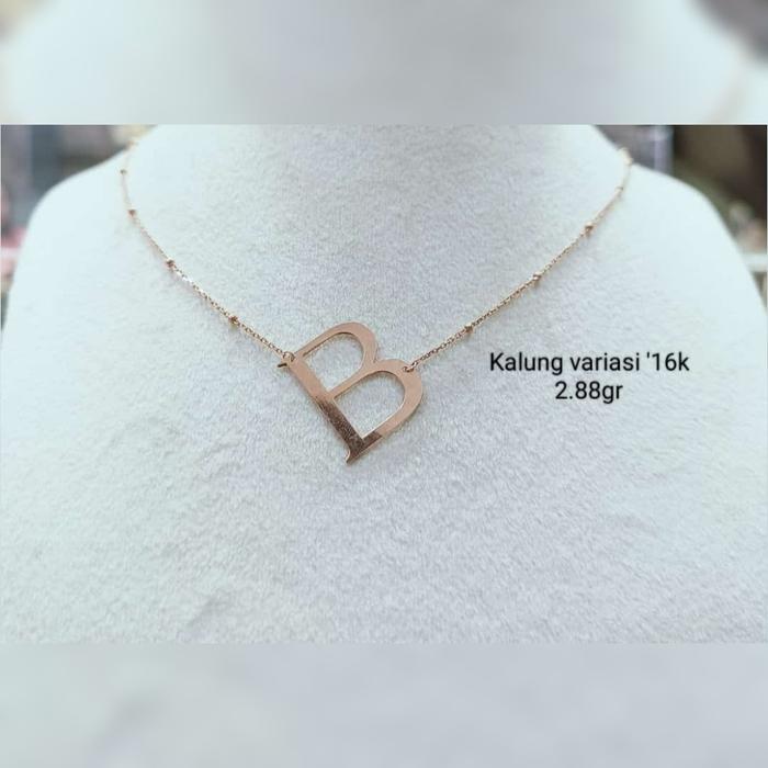 Gambar Kalung emas 70 huruf B dari Lancar BJJ undefined Tokopedia