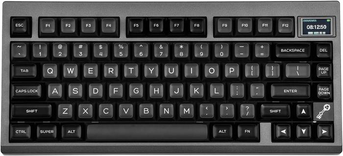 Gambar EPOMAKER TH80 PRO V2 VIA Programmable 1.14" Display Bluetooth 2.4GHz Wired Mechanical Keyboard - Shadow Black, Flamingo Linear dari Hello El Official undefined Tokopedia