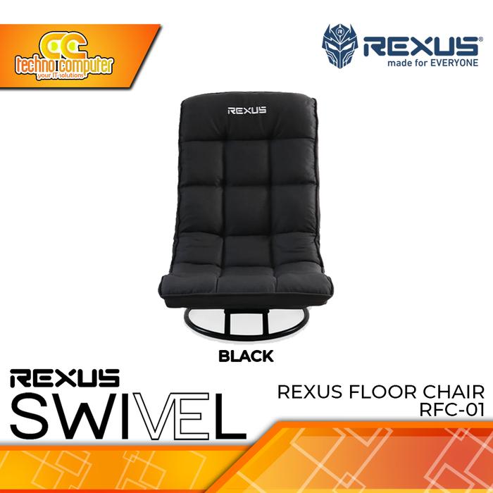Gambar KURSI GAMING FLOOR REXUS SWIVEL RFC-01 GAMING FLOOR CHAIR - Hitam dari Techno Computer Bali undefined Tokopedia