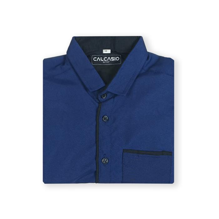 Gambar Kemeja Lis Anak Lengan Pendek Bahan Adem Usia 1-12 Tahun - Navy, L dari Pieter Jackson undefined Tokopedia