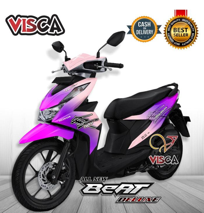 Gambar Decal Beat 2020 - 2023 Full Body / Striping Beat Deluxe Fullbody Variasi Hayabusa Bunglon - Pink, Glossy dari Visca Stiker undefined Tokopedia