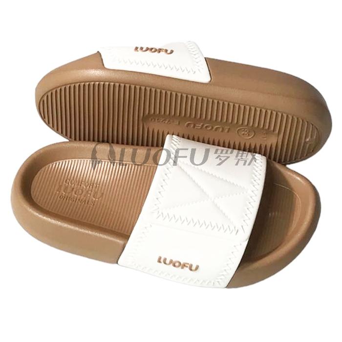 Gambar LUOFU E7210E01 SIZE 36-40 ORIGINAL Sandal Selop Wanita Karet import Korean Style Terbaru - Moka Putih, 36 dari Mommy Shoes. undefined Tokopedia