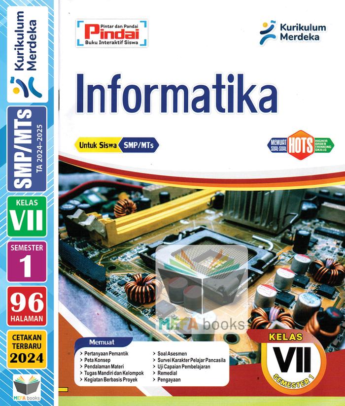 Gambar LKS Pindai SMP Kelas 7 Semester 2 & 1 Kurikulum Merdeka CV Arya Duta - SMT1/Informatik dari MEFA books undefined Tokopedia