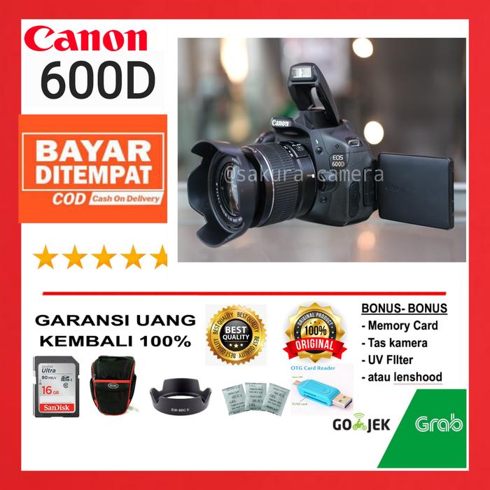 Gambar Canon 600d kit 18-55mm - Kit Siap pakai dari SAKURA CAMERA undefined Tokopedia